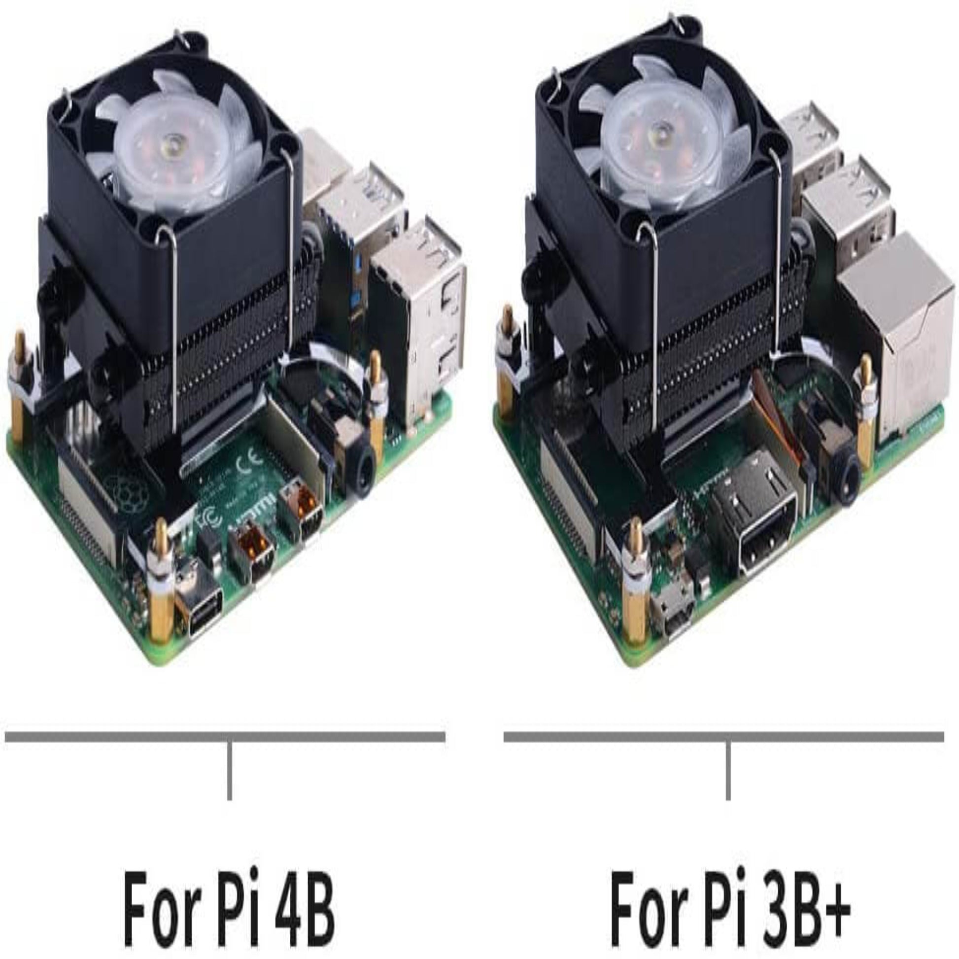 Promotional image for the New Colorful ICE Tower Cooler, compatible with Raspberry Pi 4B and 3B+/3B.