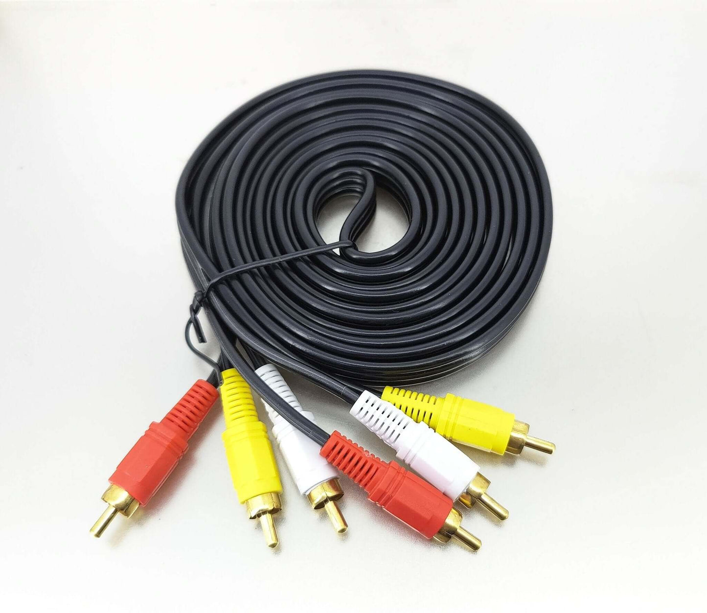 RCA AV Cable featuring 3RCA male connectors in red, white, and yellow for audio and video connections.