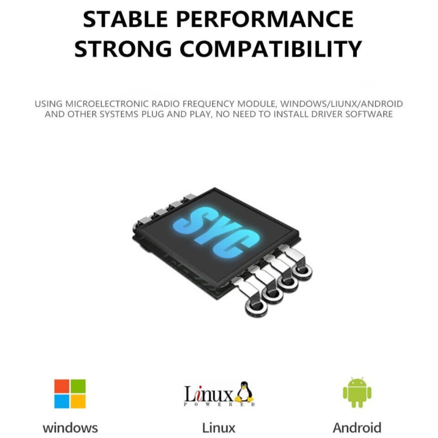 USB Contactless IC/ID Card Reader showing stable performance, compatible with Windows, Linux, and Android systems.
