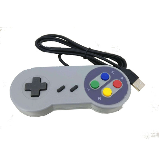USB retro gaming controller with classic design, perfect for Raspberry Pi and PC gaming.