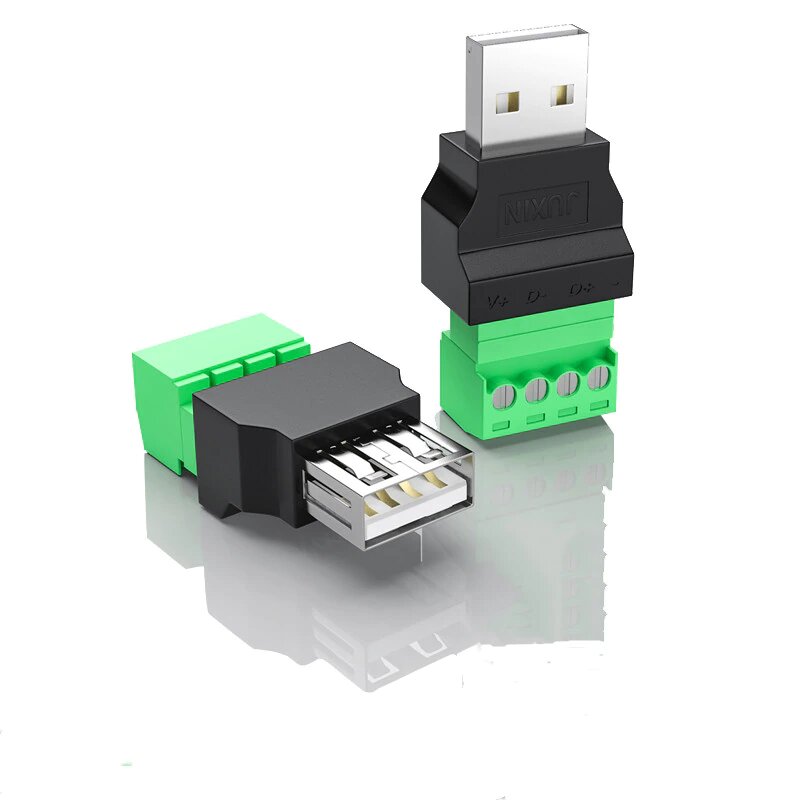 USB to 4pin Screw Connector (USB female or USB male)