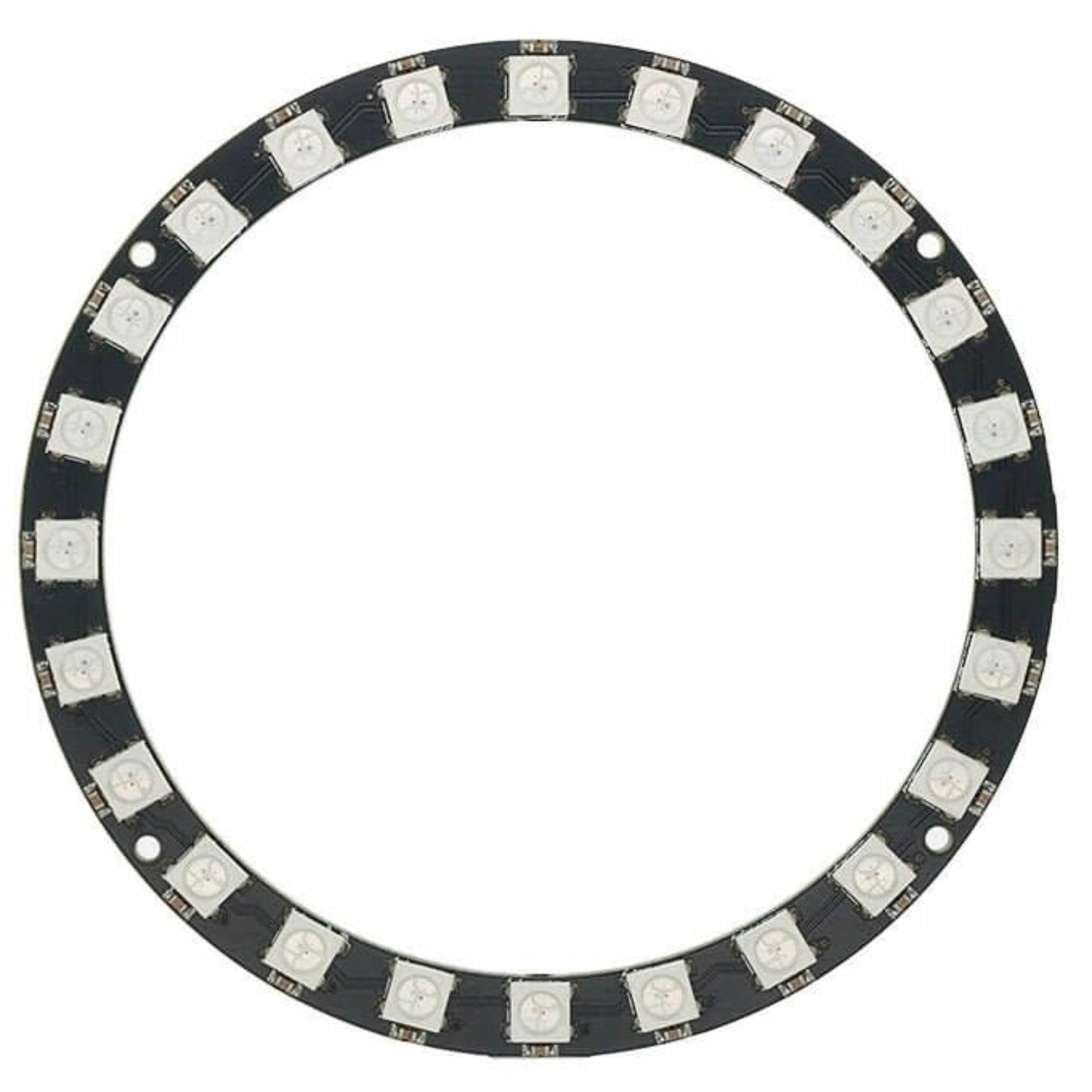 24 RGB WS2812 5050 LED ring lamp for Arduino, features 24 integrated LED chips in a circular design.